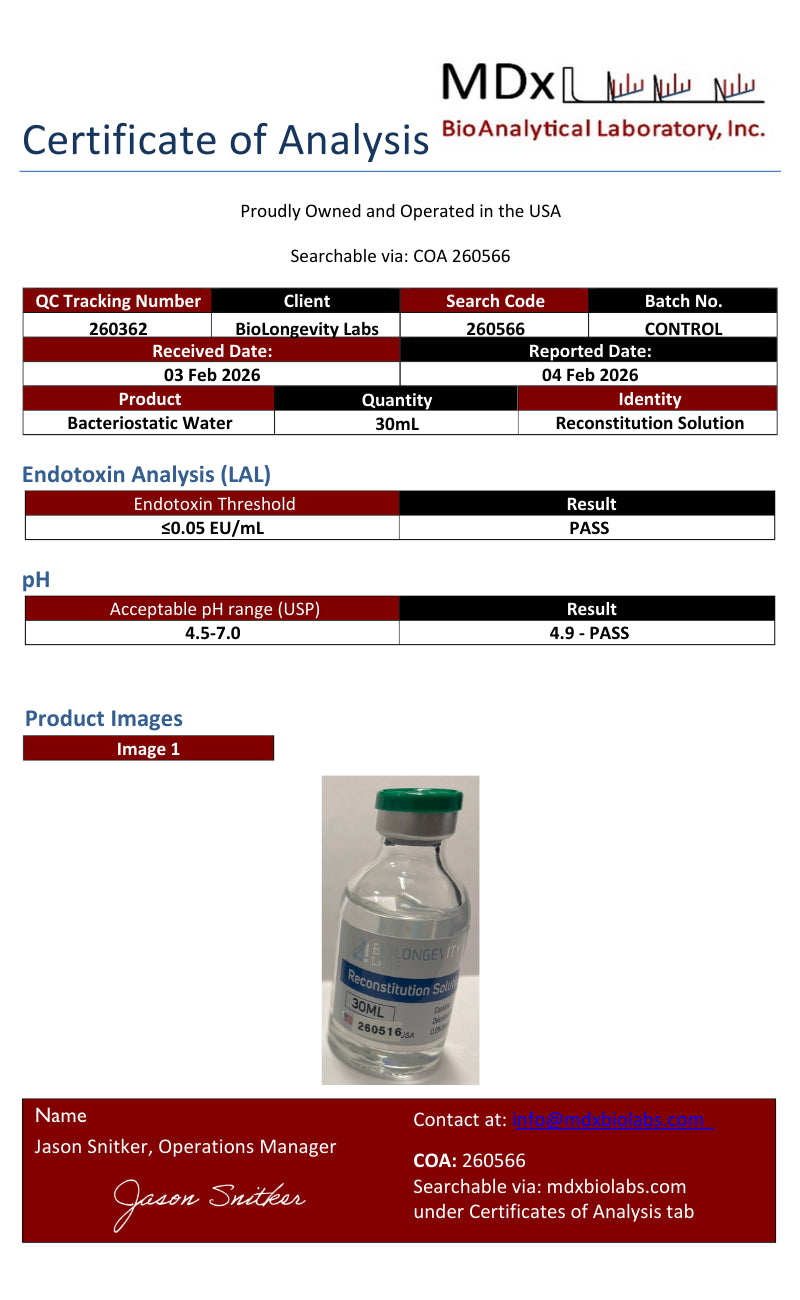 Reconstitution Solution 30ml (BAC Water)